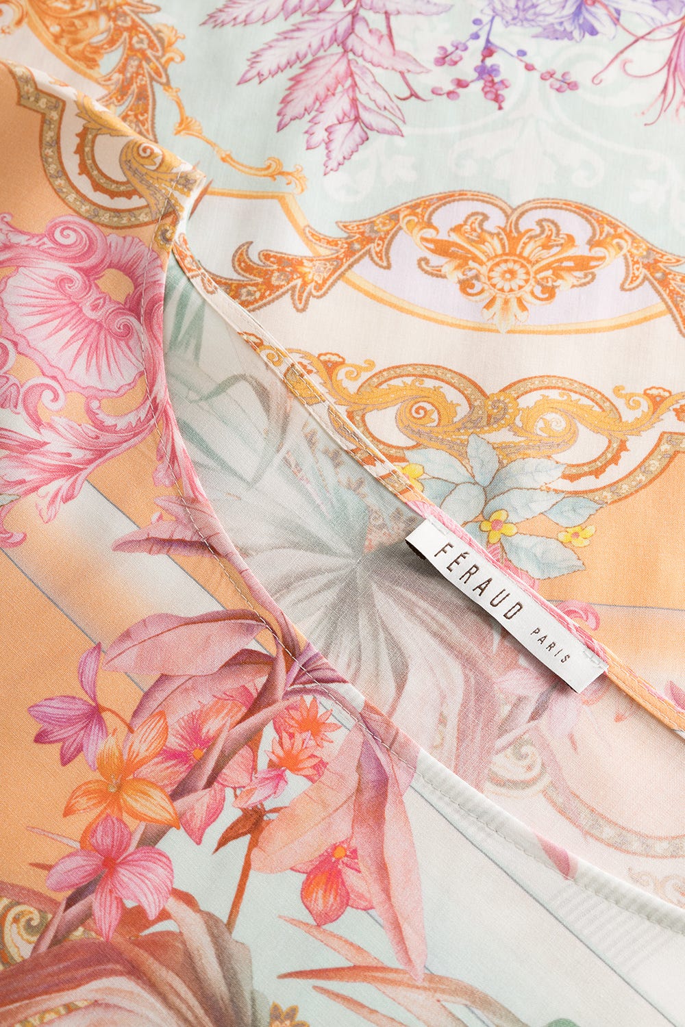 Detailbild 2 von Kaftan im Ornament-Druck Unterwasserwelt Webware 100% Viskose