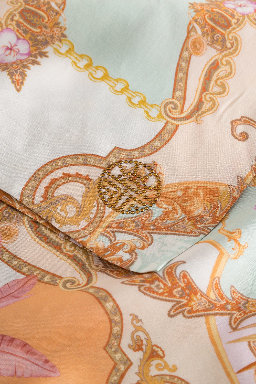 Detailbild 3 von Kaftan im Ornament-Druck Unterwasserwelt Webware 100% Viskose