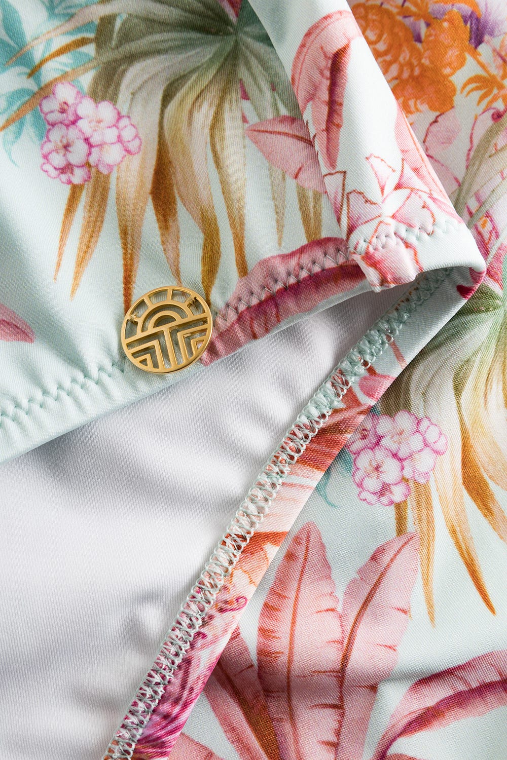 Detailbild 3 von Bandeau-Badeanzug im exotischen Palmen-Druck