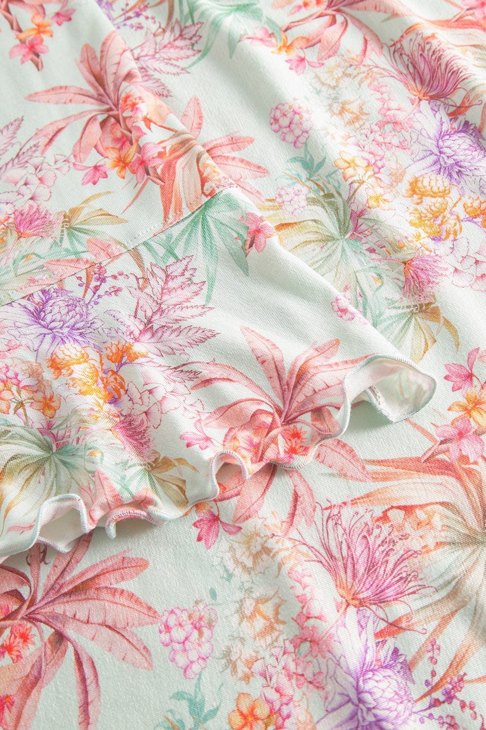Detailbild 2 von Strandkleid Ärmellos im exotischen Palmen-Druck Viskose/Elasthan