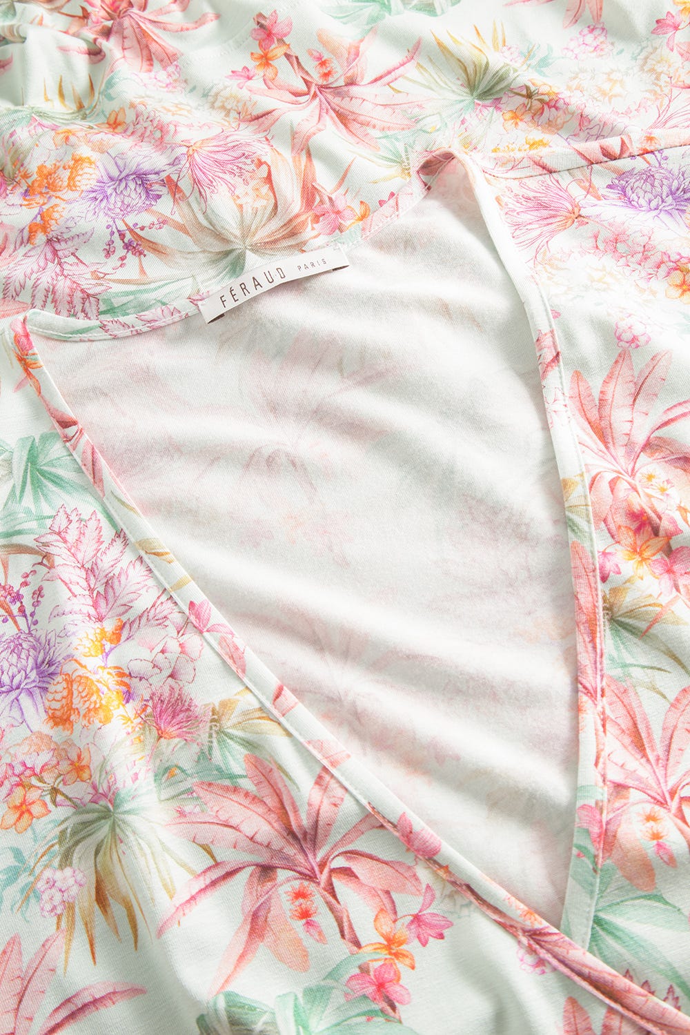 Detailbild 1 von Strandkleid Kurzarm im exotischen Palmen-Druck Viskose/Elasthan