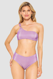 Frontalbild von Bikini mit Schimmer-Effekt Violett