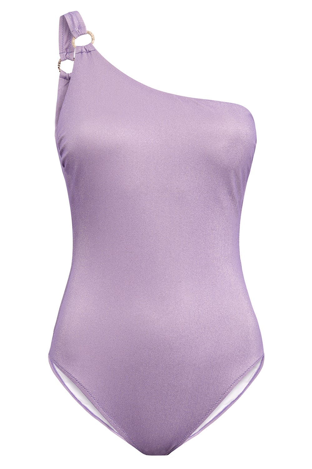 Hollowbild von Badeanzug mit Schimmer-Effekt Violett