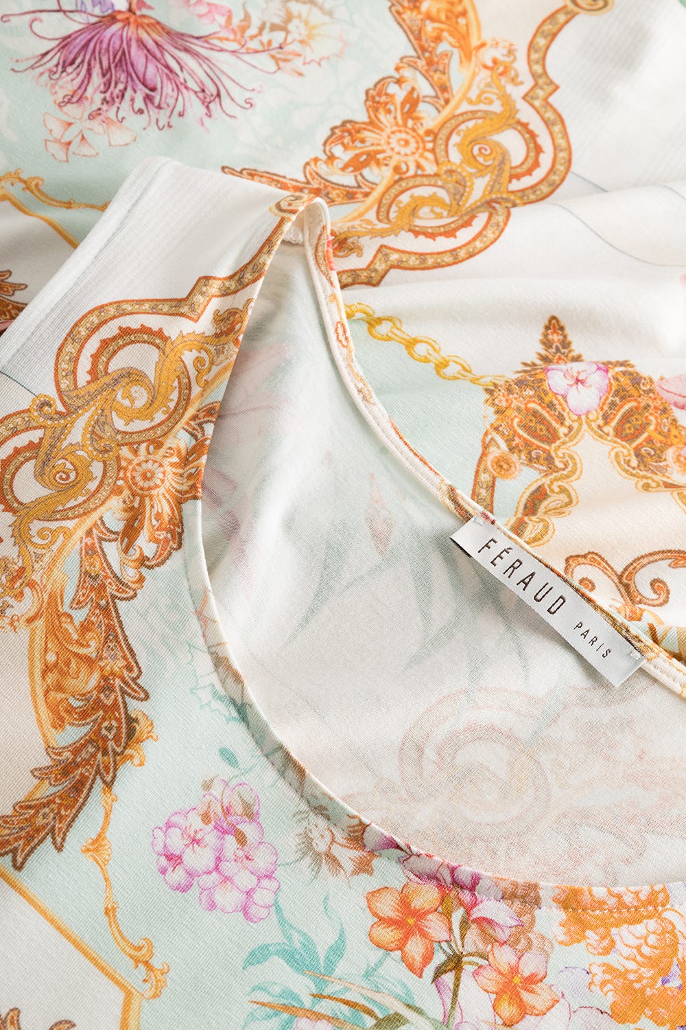 Detailbild 1 von Strandkleid Ärmellos im Ornament-Druck Unterwasserwelt Viskose/Elasthan