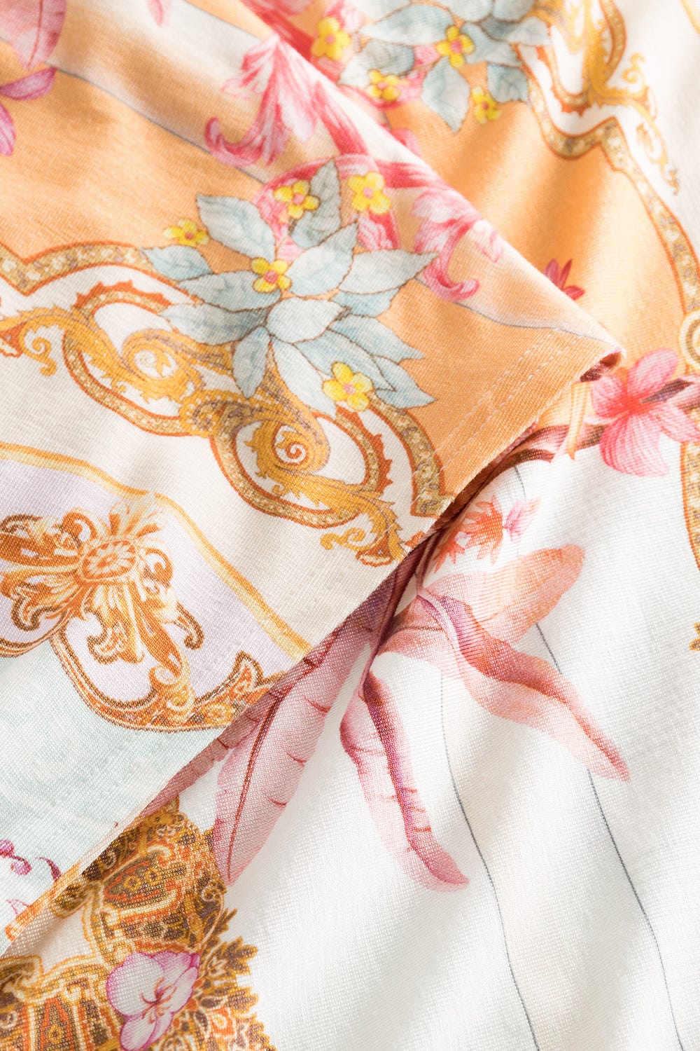 Detailbild 3 von Strandkleid Kurzarm im Ornament-Druck Unterwasserwelt Viskose/Elasthan