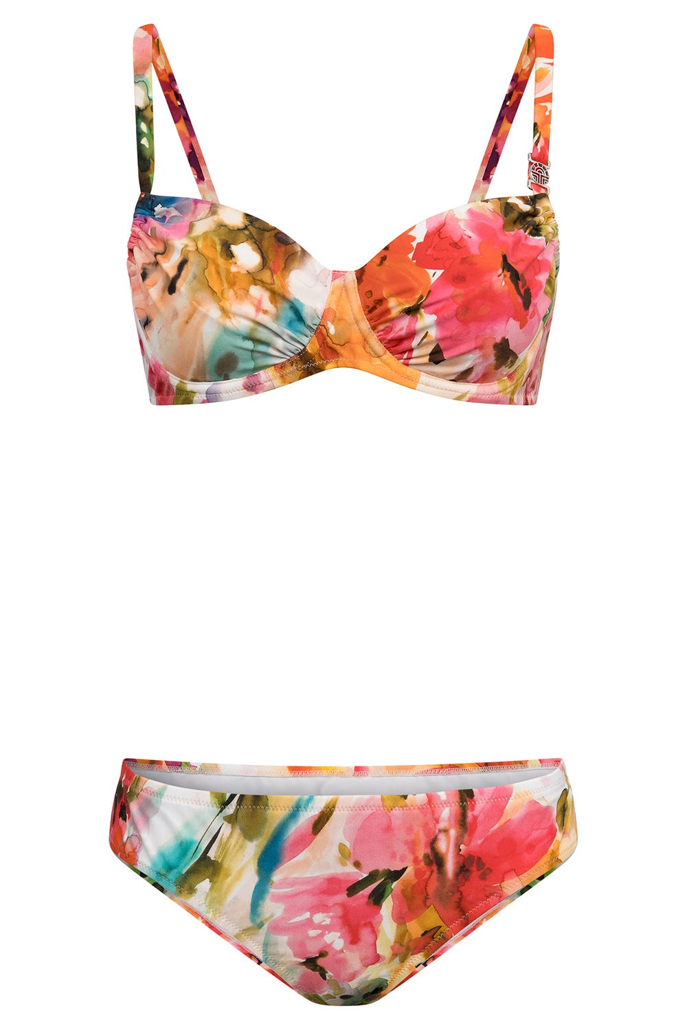Hollowbild von Bikini im Aquarell-Blumen-Druck