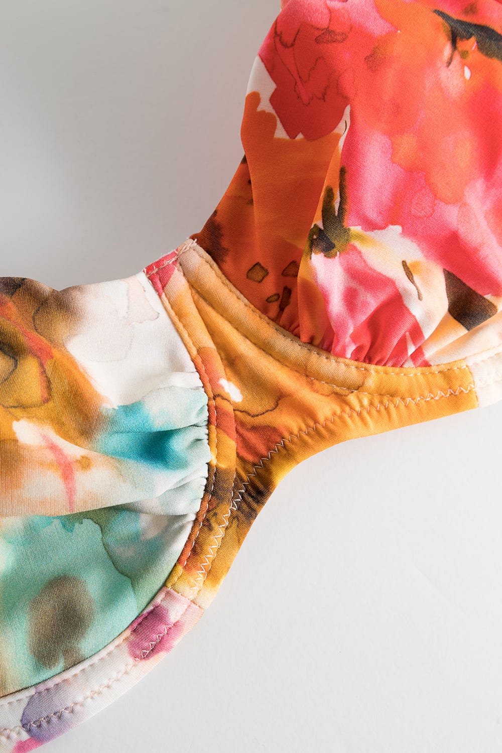 Detailbild 1 von Bikini im Aquarell-Blumen-Druck