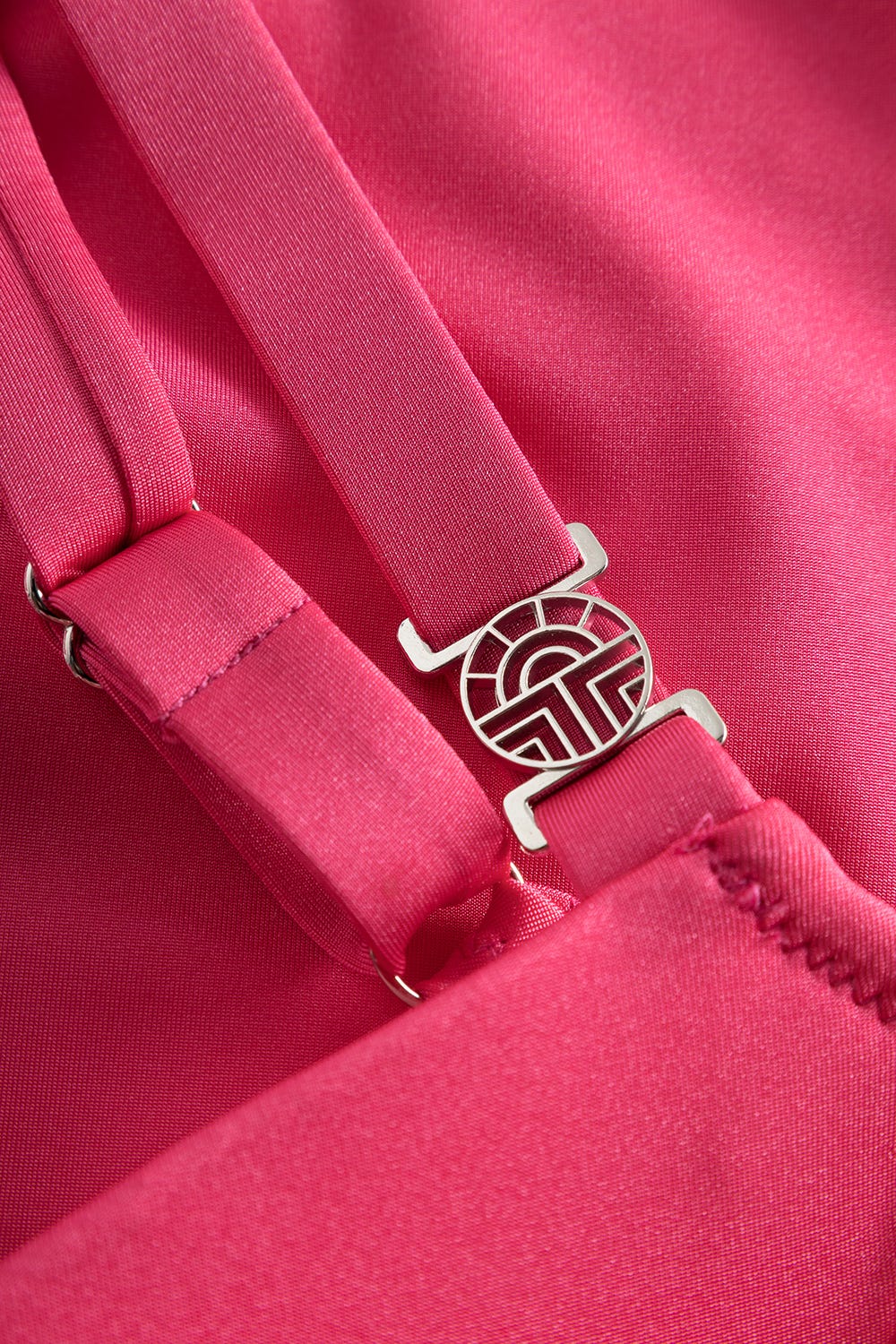 Detailbild 3 von Badeanzug in Schimmer-Optik Pink Wickelform 