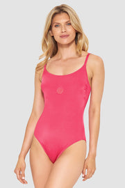 Frontalbild von Schwimmer in Schimmer-Optik Pink 