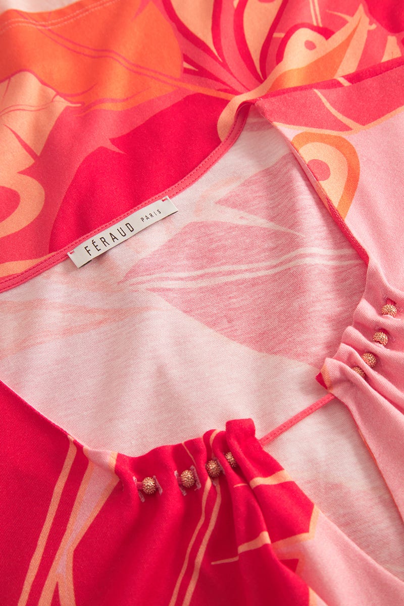 Detailbild 1 von Pyjama im Blumenprint mit Perlendetail Baumwolle/Modal