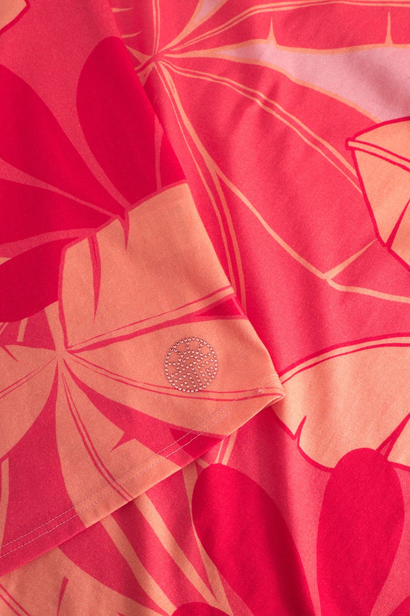Detailbild 2 von Nachthemd Kurzarm im Blumenprint mit Perlendetail Baumwolle/Modal
