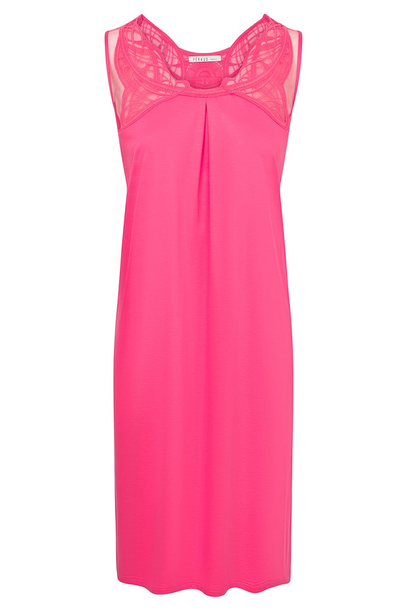 Hollowbild von Nachthemd mit eleganten Spitzendetails Baumwolle/Lyocell