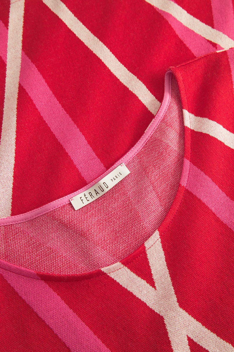 Detailbild 2 von T-Shirt aus sommerlichem Strick im Grafikdruck Materialmix