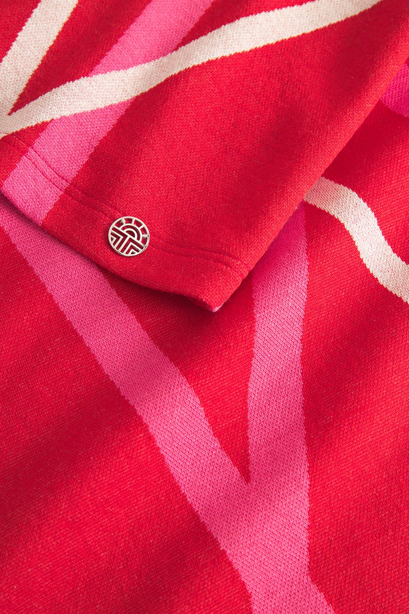 Detailbild 3 von T-Shirt aus sommerlichem Strick im Grafikdruck Materialmix