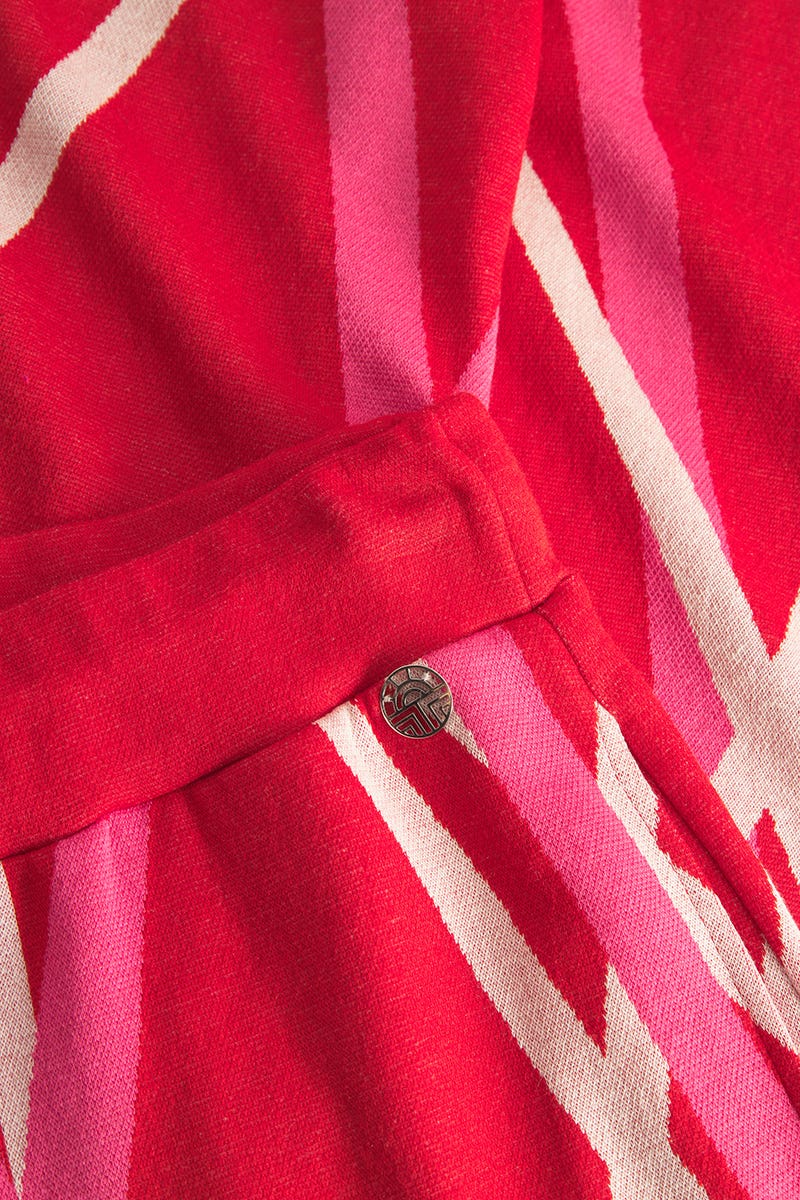 Detailbild 3 von Loungehose aus sommerlichem Strick im Grafikdruck Materialmix