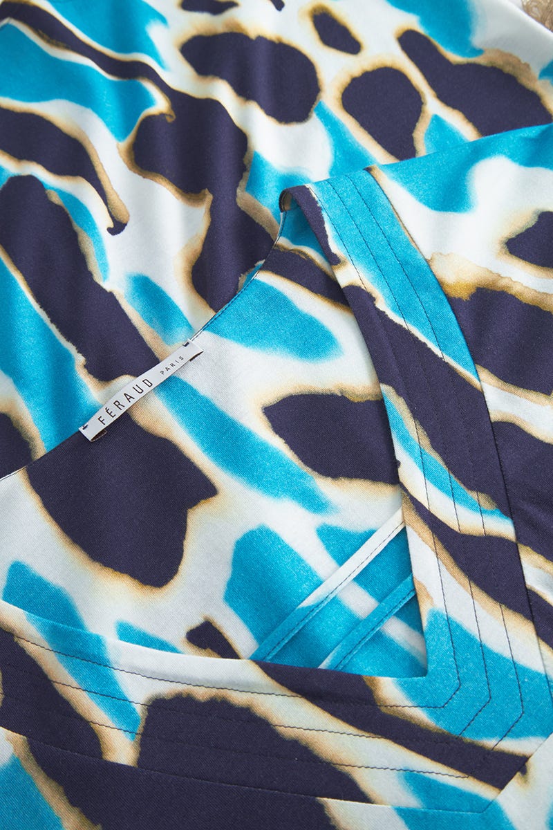 Detailbild 1 von Pyjama im eleganten Leo-Druck mit Fransen-Details Baumwolle/Modal