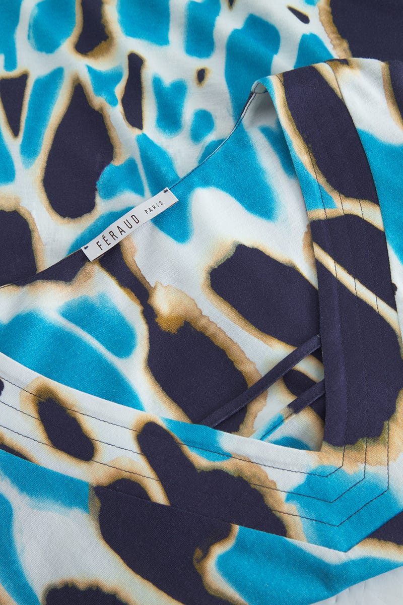 Detailbild 1 von Nachthemd im eleganten Leo-Druck mit Fransen-Details Baumwolle/Modal