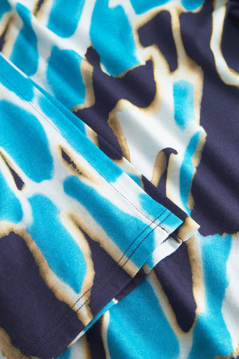 Detailbild 3 von Nachthemd im eleganten Leo-Druck mit Fransen-Details Maxi-Länge Baumwolle/Modal