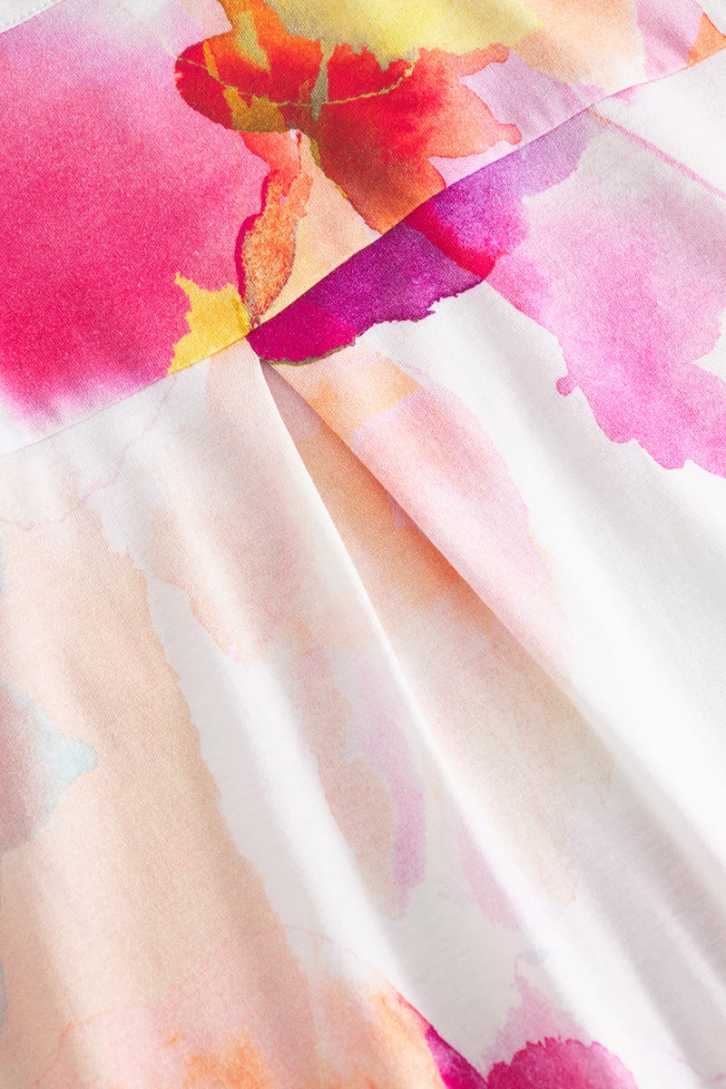 Detailbild 3 von Nachthemd Kurzarm im Batik-Blumendruck Baumwolle/Modal