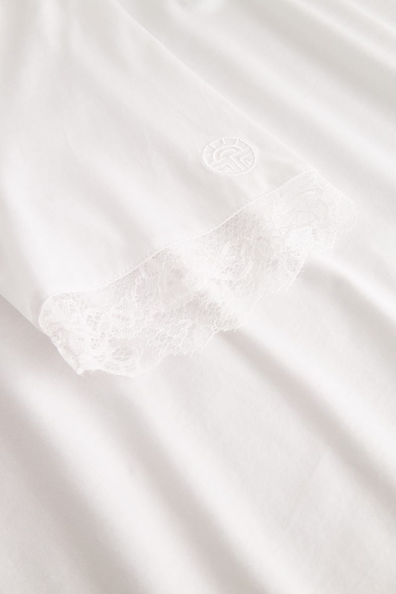 Detailbild 3 von Nachthemd Kurzarm mit eleganten Spitzendetails 100% Baumwolle