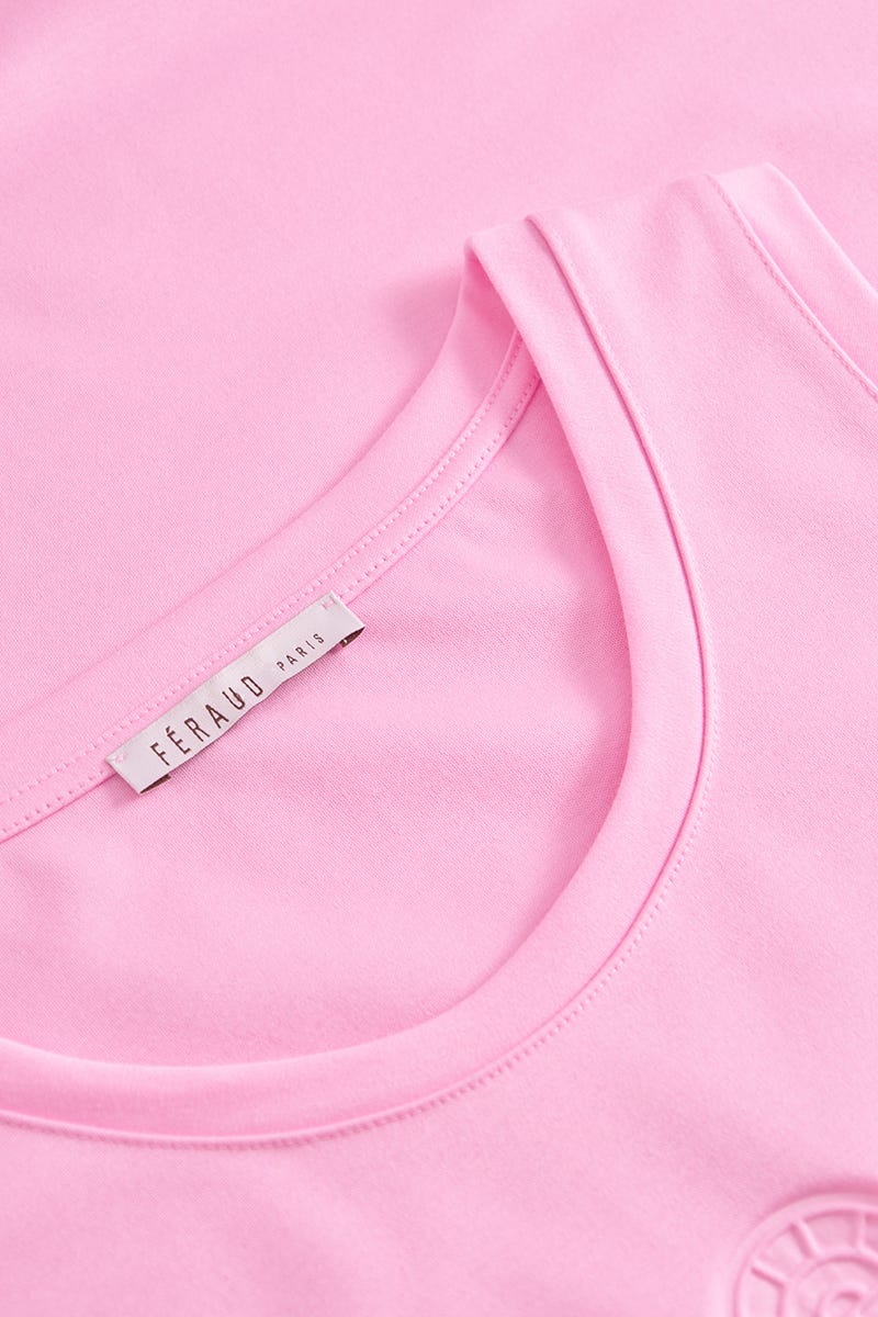 Detailbild 1 von Nachthemd mit Prägemotiv Weiß 100% Baumwolle