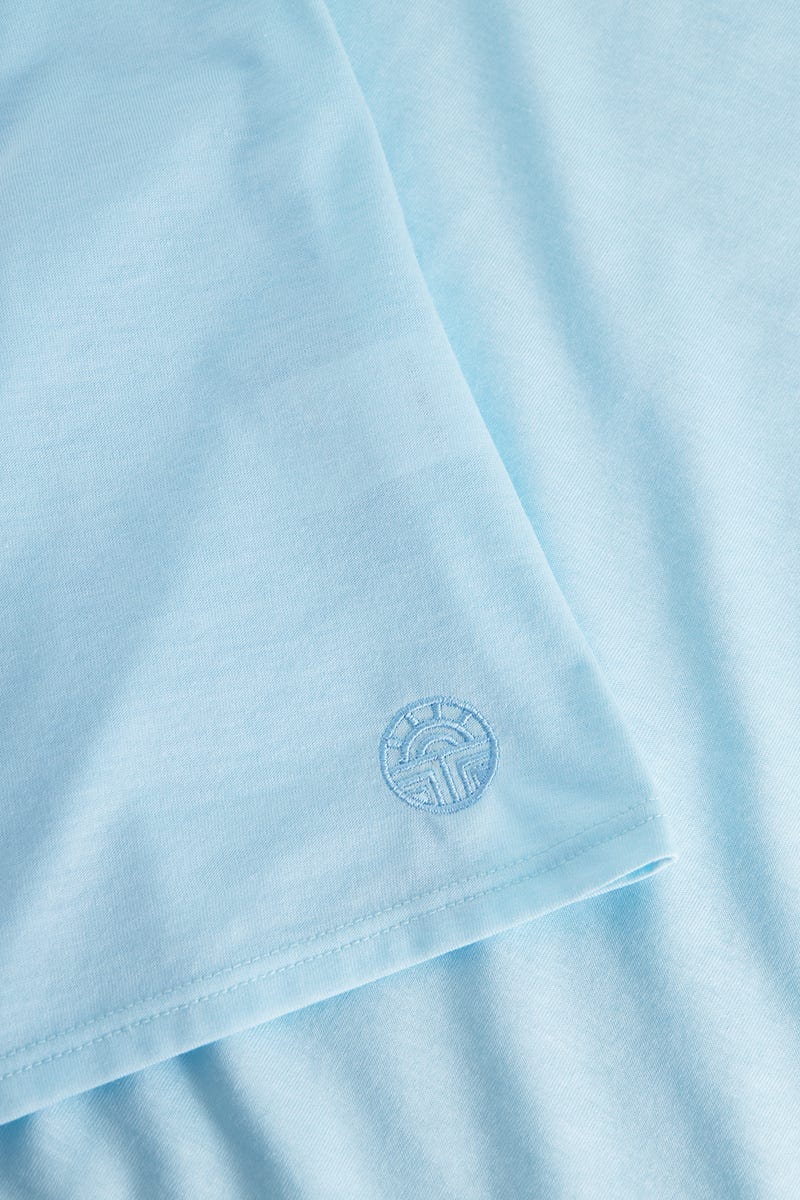 Detailbild 3 von Nachthemd mit romantischen Spitzendetails Türkisblau Baumwolle/Modal