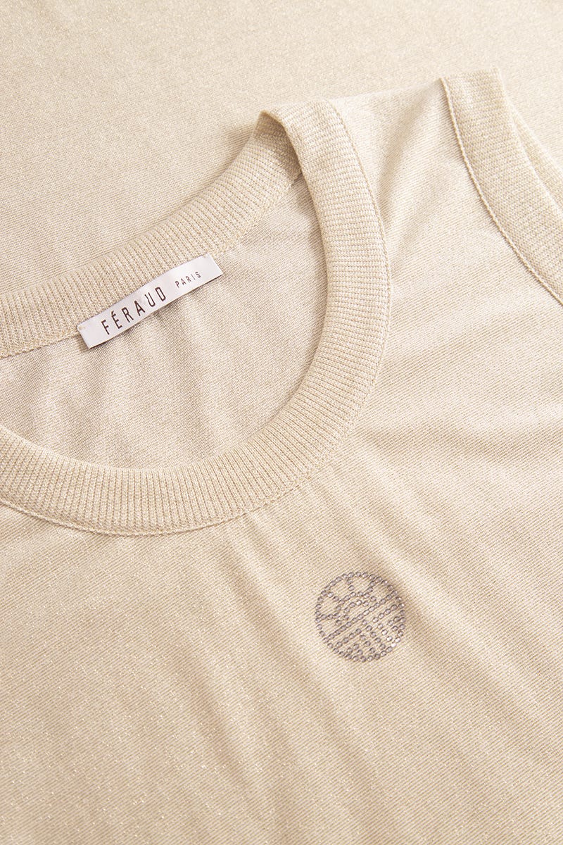 Detailbild 1 von Pyjama aus weicher Qualität mit dezentem Schimmer Beige Materialmix