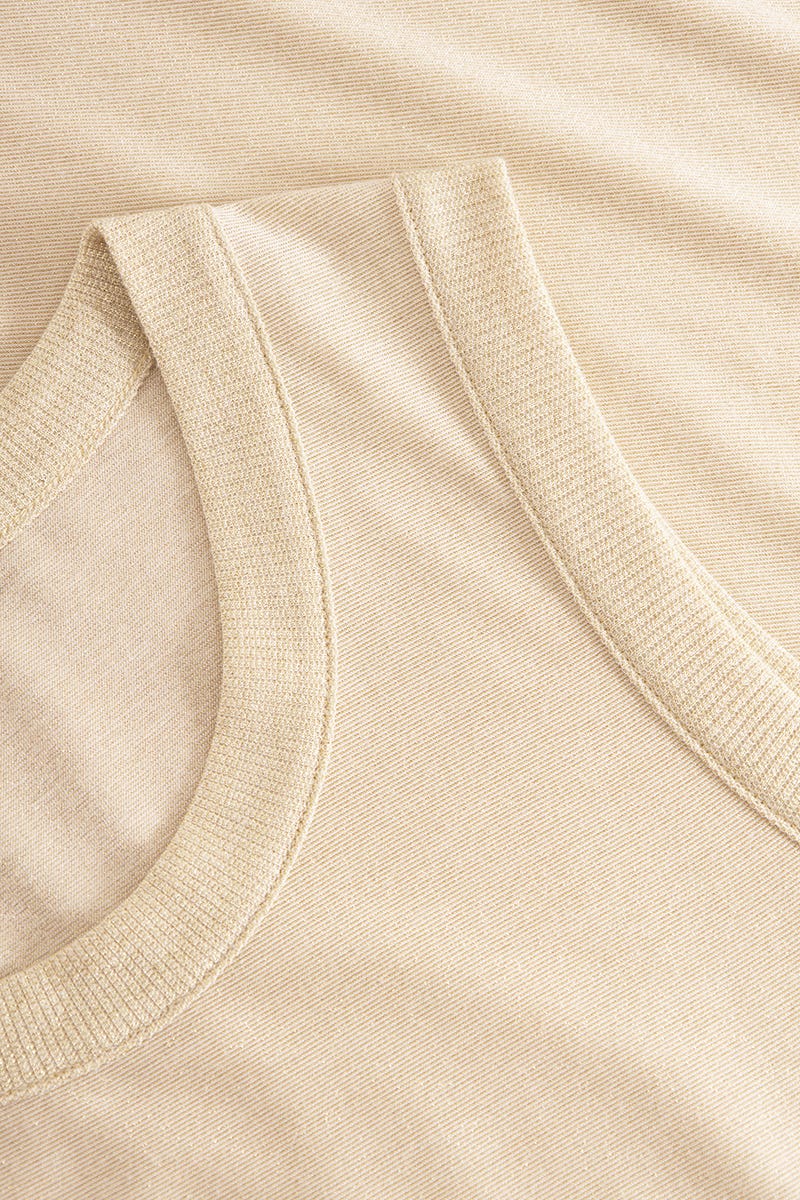 Detailbild 1 von Nachthemd aus weicher Qualität mit dezentem Schimmer Beige Materialmix