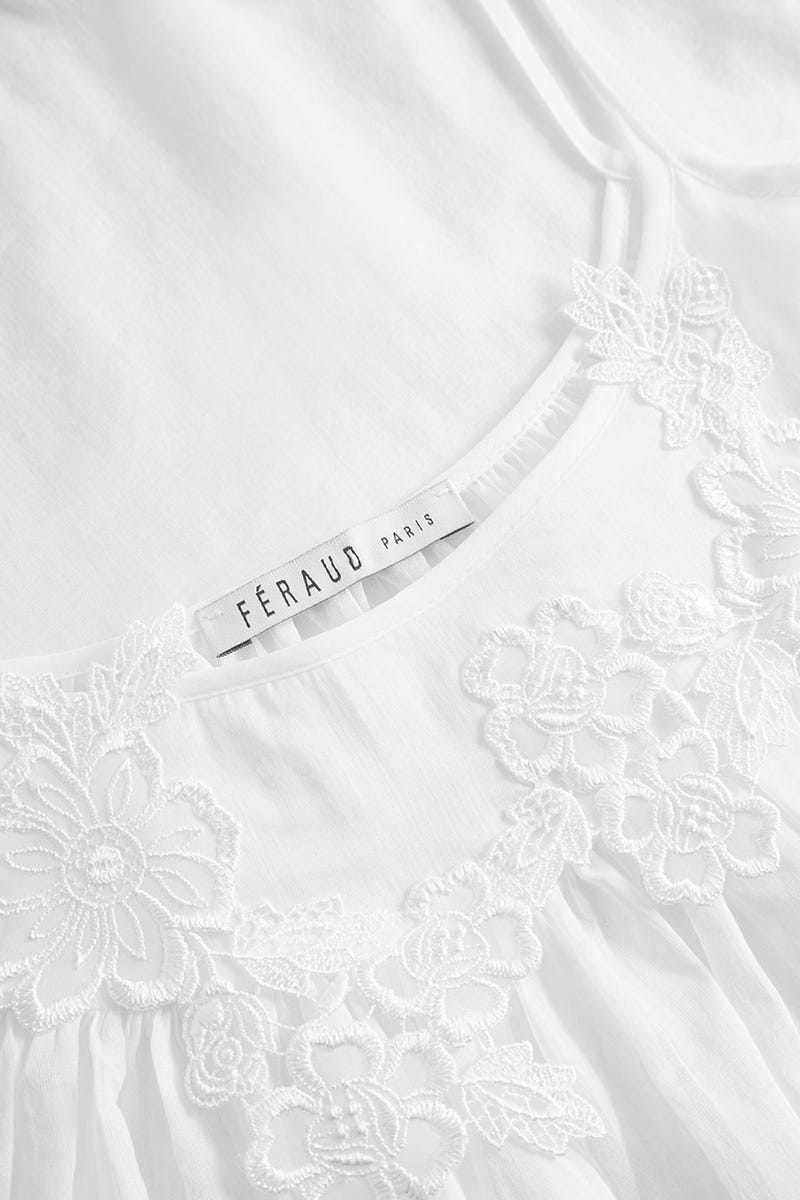 Detailbild 1 von Pyjama aus Voile mit feinen Spitzendetails 100% Baumwolle