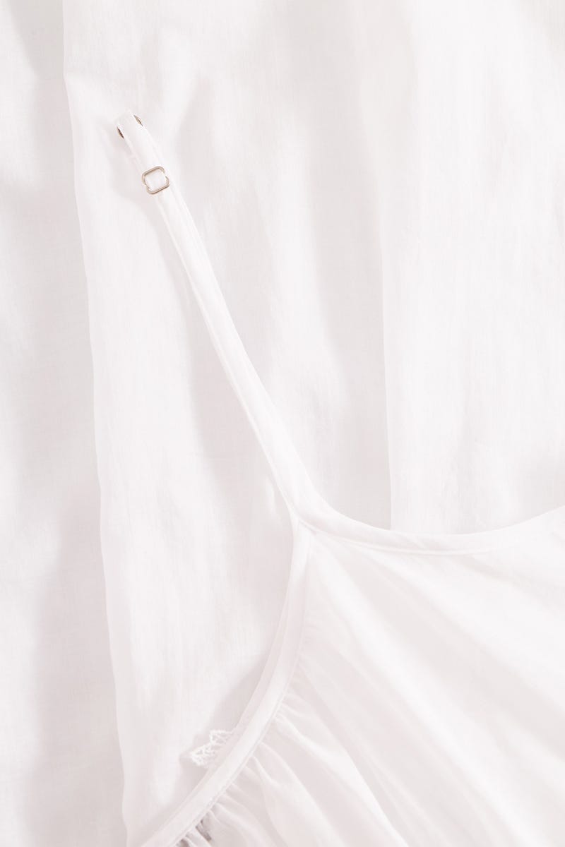 Detailbild 3 von Nachtkleid aus Voile mit feinen Spitzendetails Spaghetti-Träger 100% Baumwolle