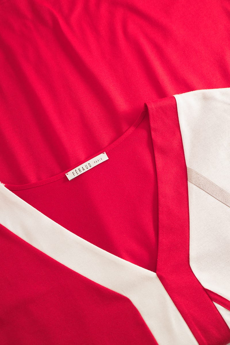 Detailbild 3 von Nachthemd mit Colourblocking und Grafikdruck 100% Baumwolle