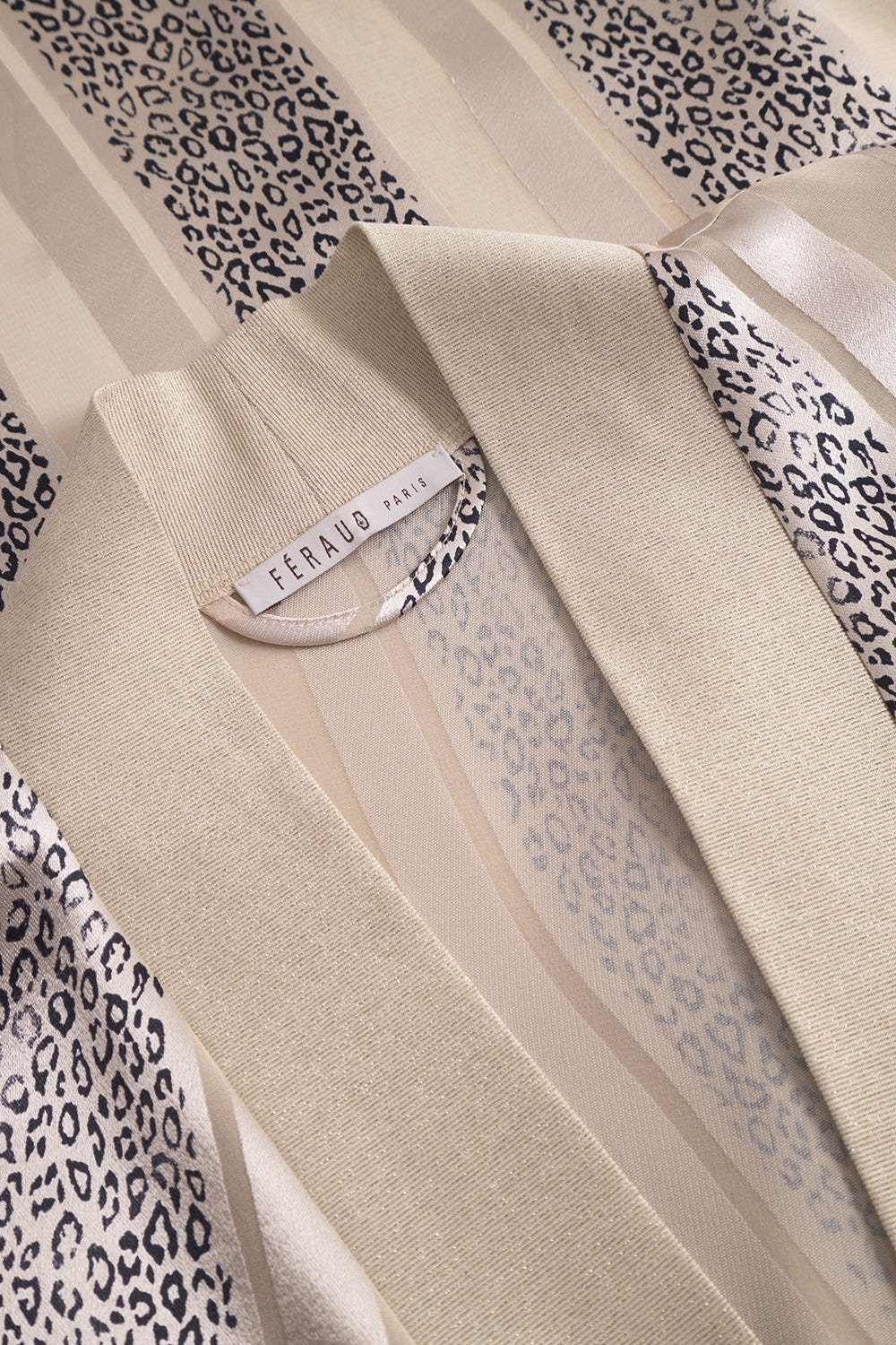 Detailbild 1 von Morgenmantel im Leo-Streifen-Druck 100% Viskose