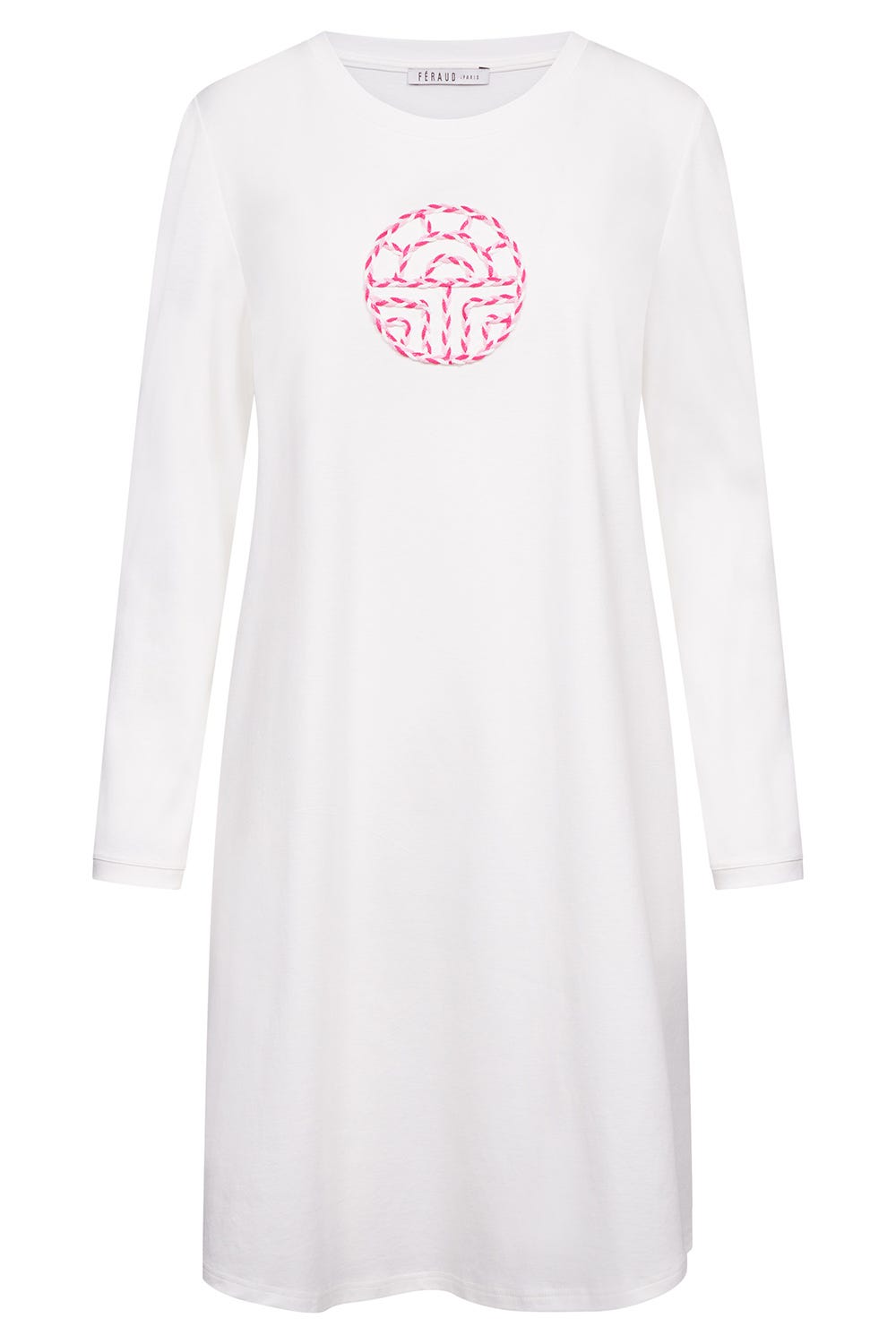 Hollowbild von Nachthemd mit Flecht-Detail geraut 100% Baumwolle