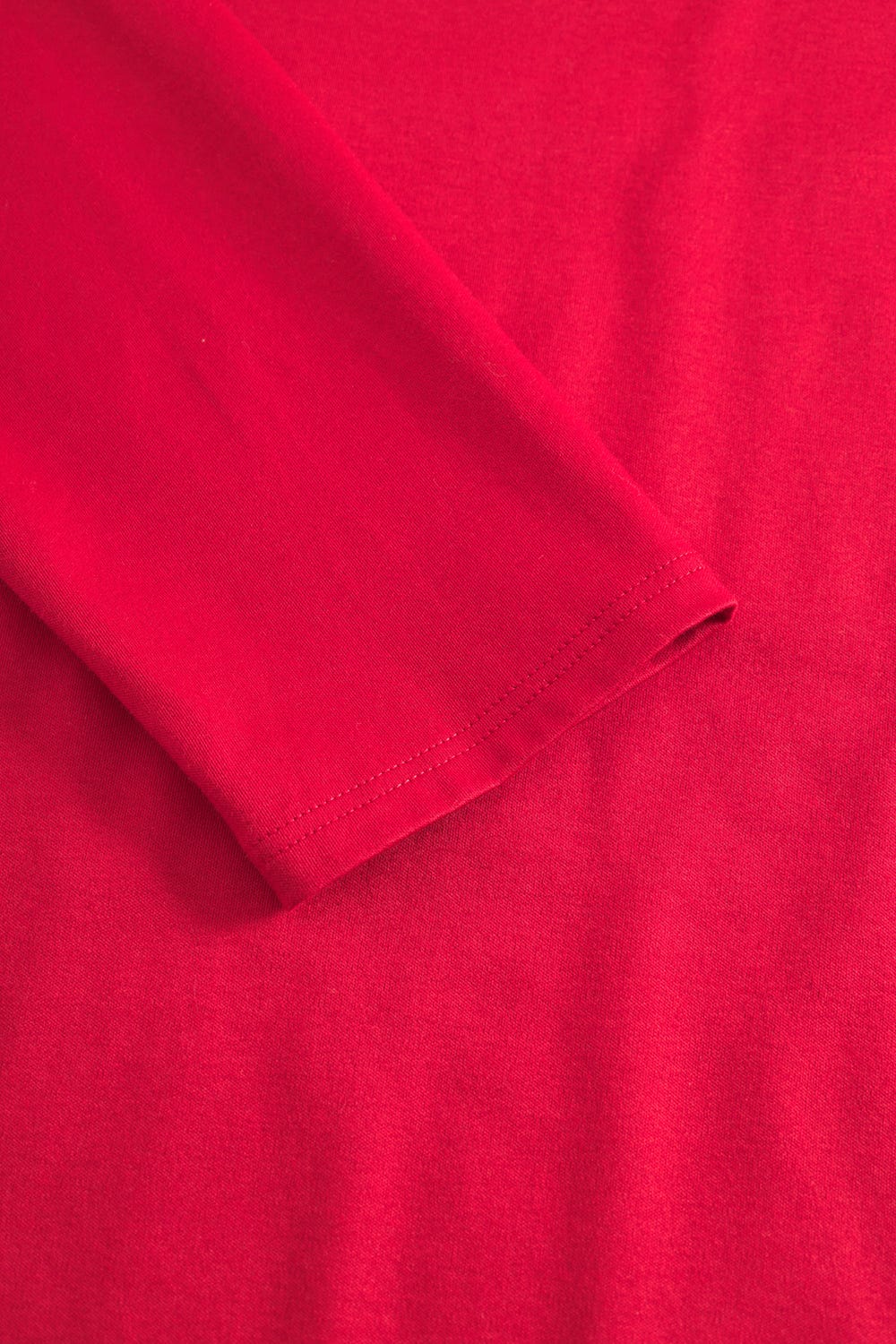 Detailbild 2 von Nachthemd mit Kontrastdetails in Rot 100% Baumwolle