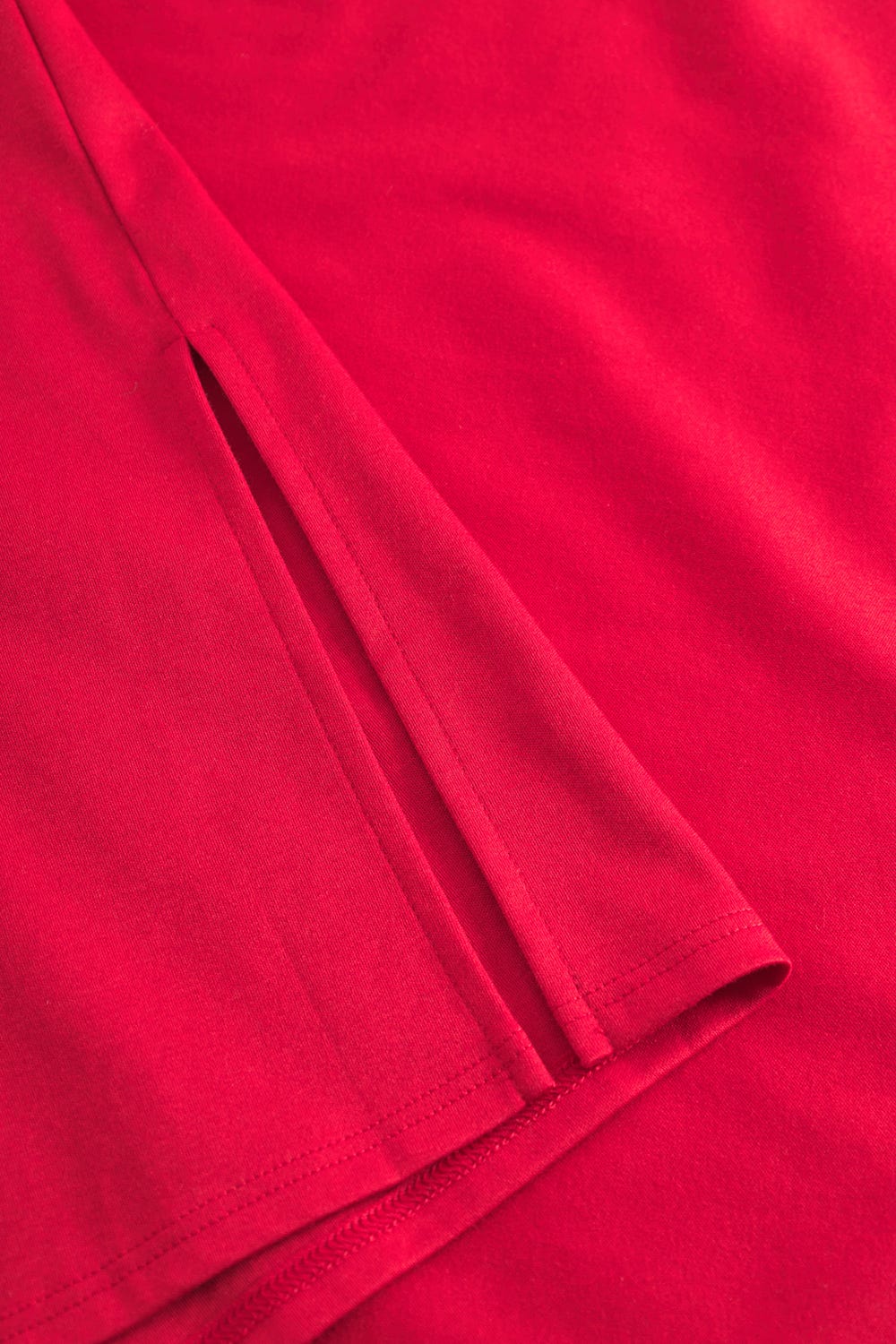 Detailbild 3 von Nachthemd mit Kontrastdetails in Rot 100% Baumwolle