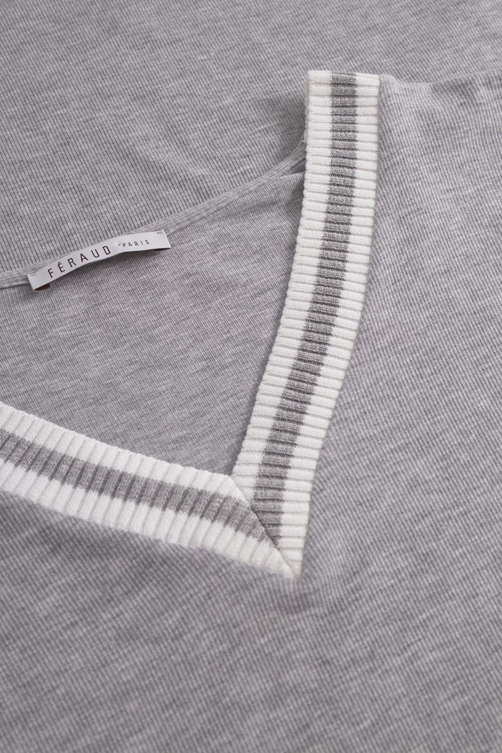 Detailbild 1 von Nachthemd mit geringelten Strick-Bündchen Modal/Elasthan