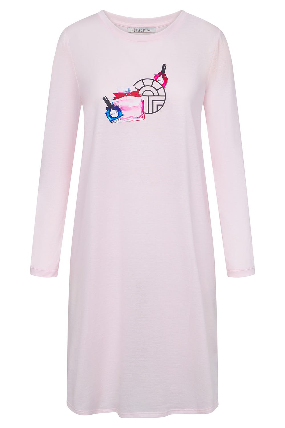 Hollowbild von Nachthemd mit Parfümflacon-Motiv 100% Baumwolle