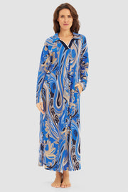 Frontalbild von Nachtkleid im modernen Paisley-Druck Baumwolle/Modal