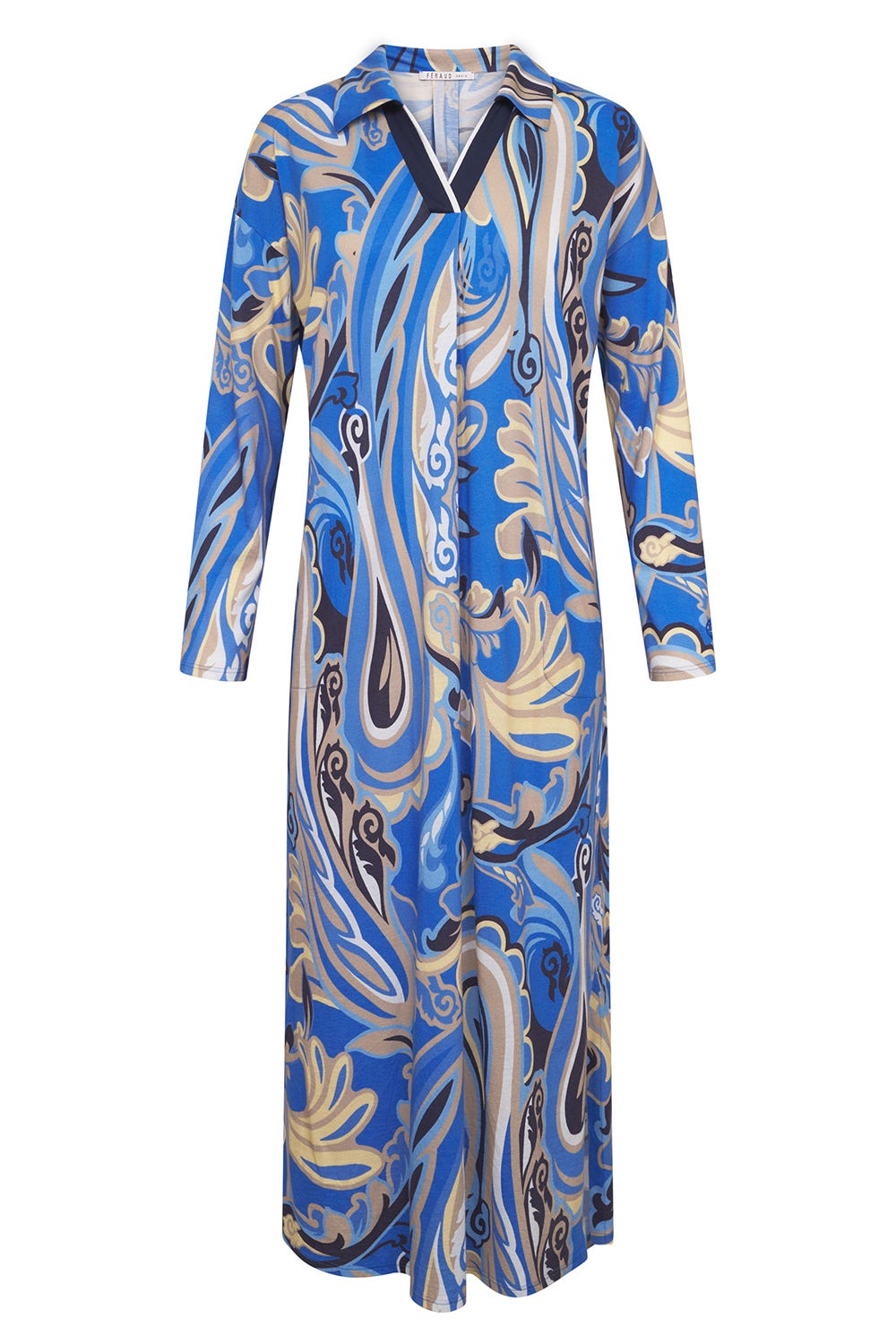 Hollowbild von Nachtkleid im modernen Paisley-Druck Baumwolle/Modal