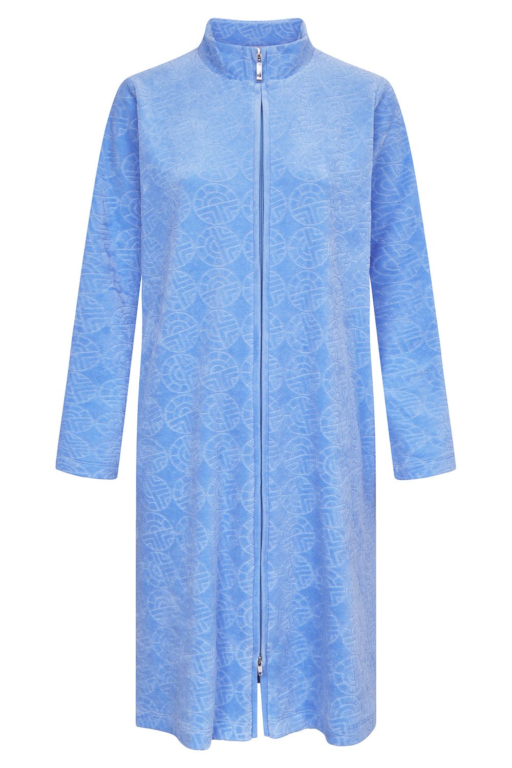 Hollowbild von Morgenmantel mit Logo-Muster aus Velours Baumwoll/Polyester