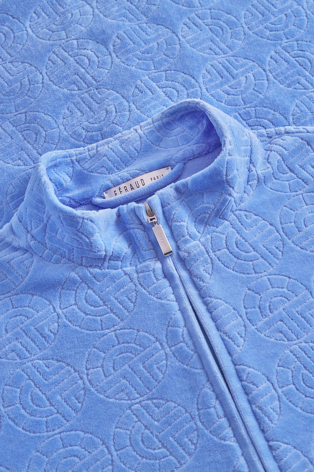 Detailbild 1 von Morgenmantel mit Logo-Muster aus Velours Baumwoll/Polyester