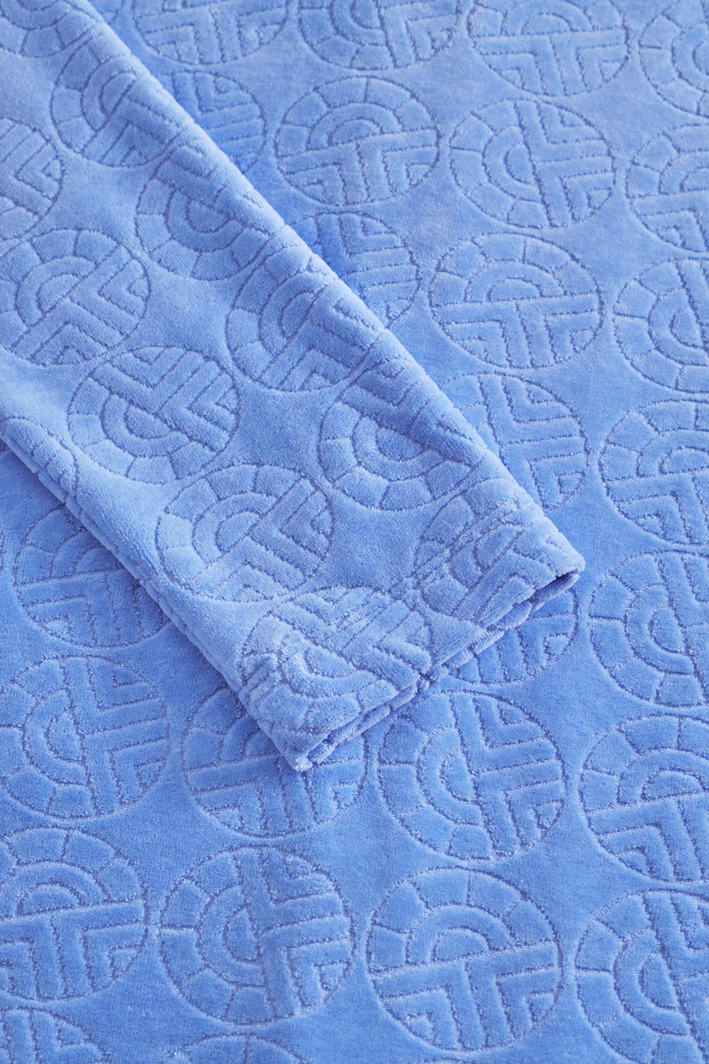 Detailbild 2 von Morgenmantel mit Logo-Muster aus Velours Baumwoll/Polyester