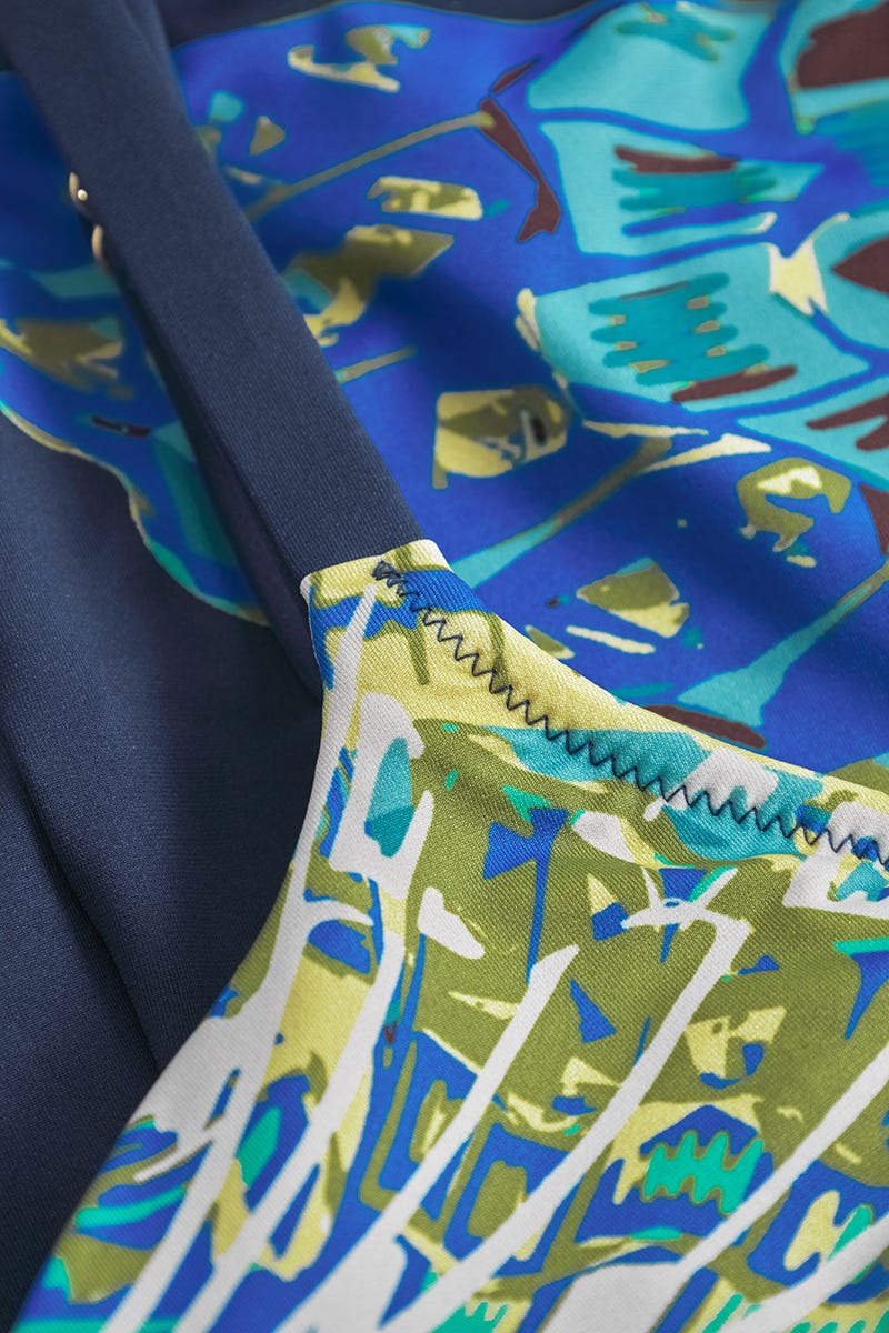 Detailbild 2 von Badeanzug mit Schmetterlings-Druck Blau-Türkis