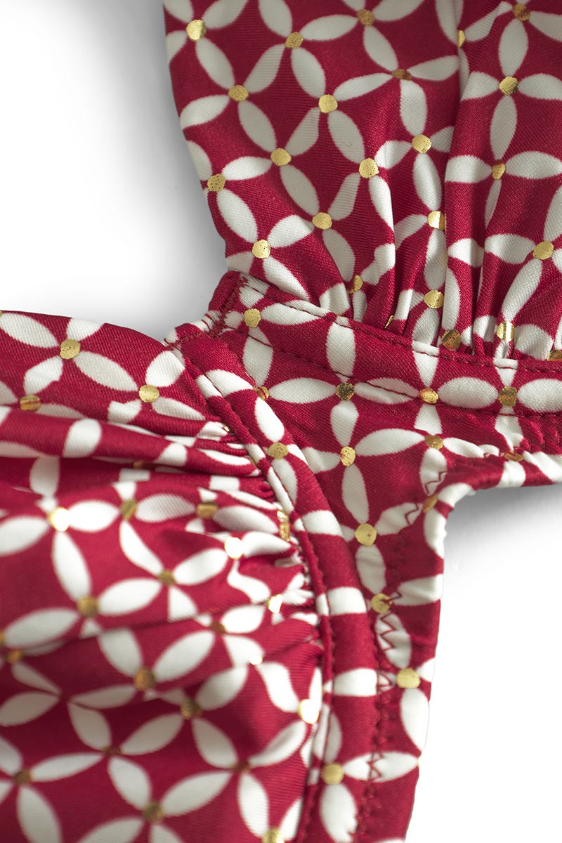 Detailbild 1 von Bikini im minimalistischen Grafikdruck Rot