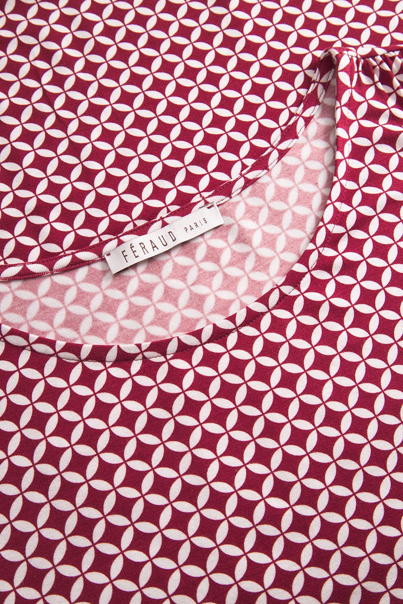 Detailbild 1 von Strandkleid im minimalistischen Grafikdruck Rot