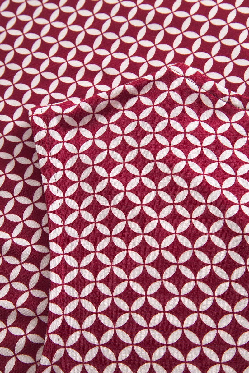 Detailbild 3 von Strandkleid im minimalistischen Grafikdruck Rot