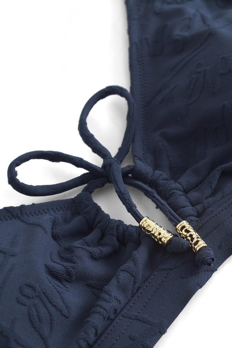 Detailbild 1 von Bikini mit dezentem Logo-Print Navyblau 