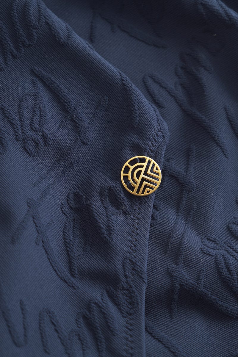 Detailbild 2 von Badeanzug mit dezentem Logo-Print Navyblau 