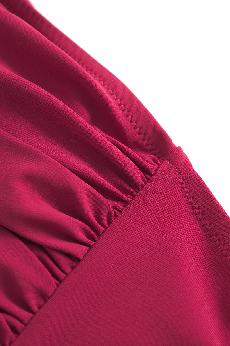 Detailbild 2 von Bikini mit eleganten Flecht-Details Bordeaux-Rot