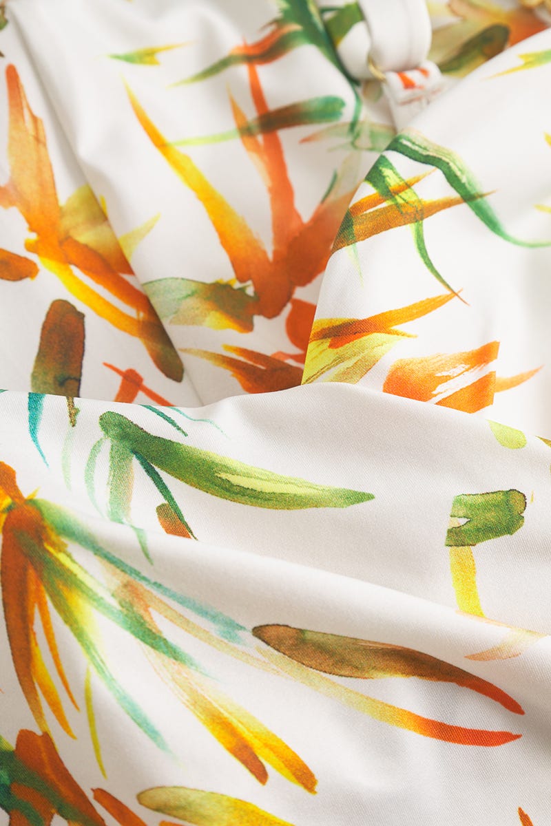 Detailbild 1 von Badeanzug im sommerlichen Blätter-Druck